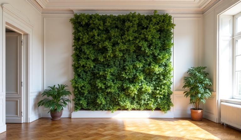 Vertikaler Garten in einer klassischen Wiener Altbauwohnung